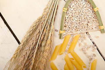 Image showing Italian pasta penne with wheat