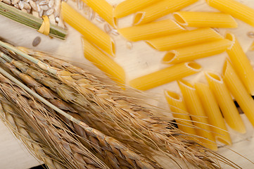 Image showing Italian pasta penne with wheat