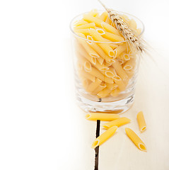 Image showing Italian pasta penne with wheat