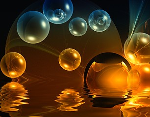 Image showing abstract bubblered background