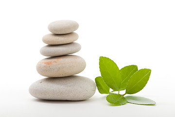 Image showing balancing zen stones isolated