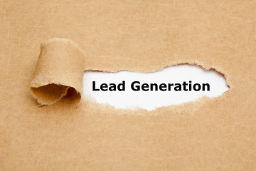 Image showing Lead Generation Torn Paper Concept