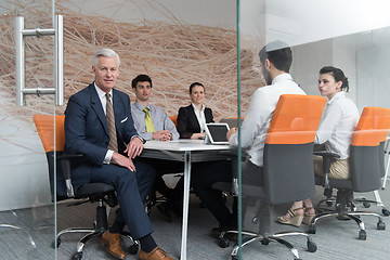 Image showing business people group brainstorming on meeting