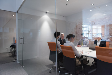 Image showing business people group brainstorming on meeting