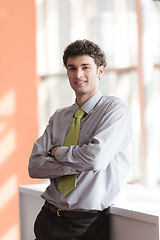 Image showing portrait of young business man at office