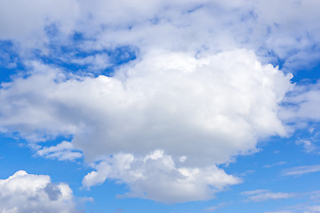 Image showing Snow-white cloud in blue sky