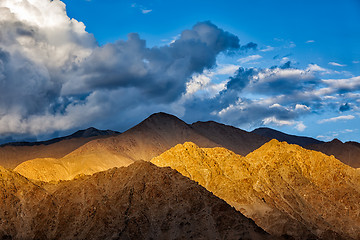 Image showing Himalayas Zanskar range on sunset