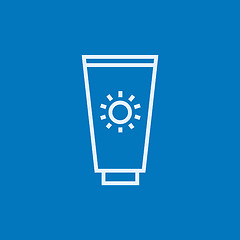 Image showing Sunscreen line icon.