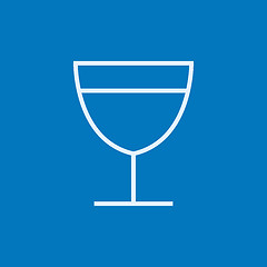 Image showing Glass of wine line icon.