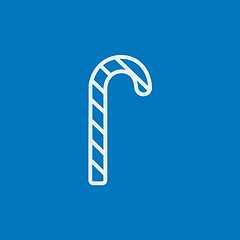 Image showing Candy cane line icon.