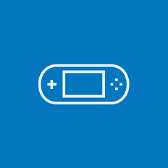 Image showing Game console gadget line icon.