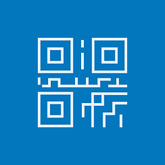 Image showing QR code line icon.