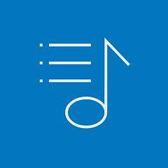 Image showing Musical note line icon.