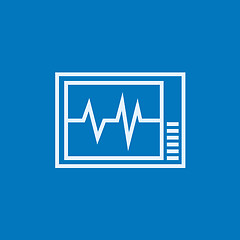 Image showing Heart monitor line icon.