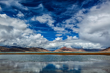 Image showing Mountain lake Tso Kar in Himalayas