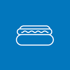 Image showing Hotdog line icon.