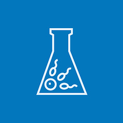 Image showing In vitro fertilisation line icon.