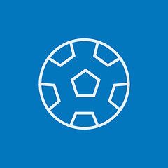 Image showing Soccer ball line icon.