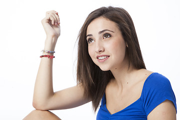 Image showing portrait of a beautiful young short haired woman