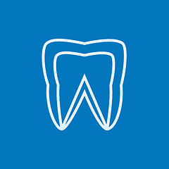 Image showing Molar tooth line icon.