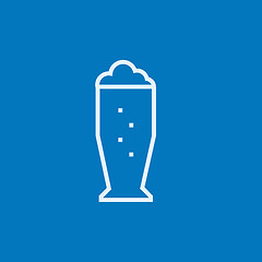 Image showing Glass of beer line icon.