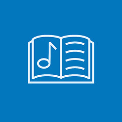 Image showing Music book line icon.