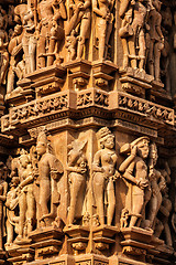 Image showing Famous stone sculptures of Khajuraho