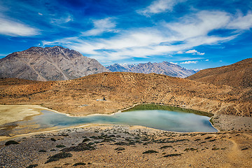 Image showing Dhankar lake in Himalayas