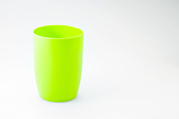 Image showing Empty green cup