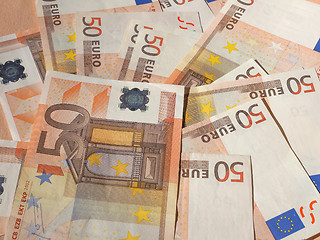 Image showing Fifty Euro notes