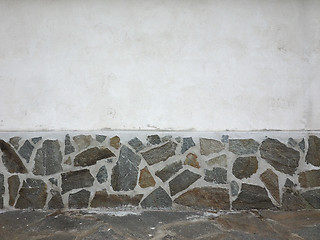 Image showing Wall with stones finish