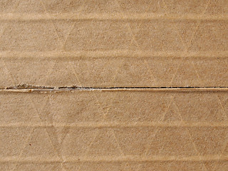 Image showing Brown corrugated cardboard background