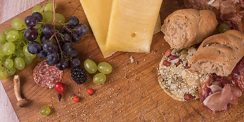 Image showing Food set on the table