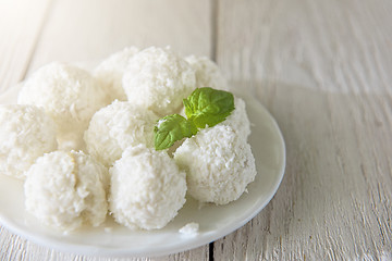 Image showing Homemade candies with coconut