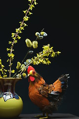 Image showing chicken with vase