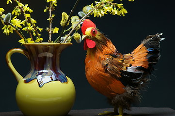 Image showing chicken with vase