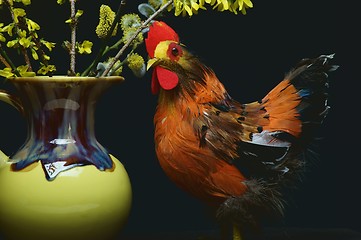 Image showing chicken with vase