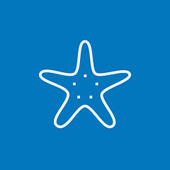 Image showing Starfish line icon.