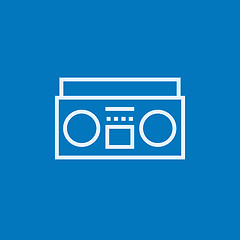 Image showing Radio cassette player line icon.