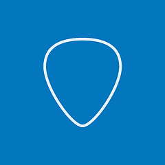 Image showing Guitar pick line icon.