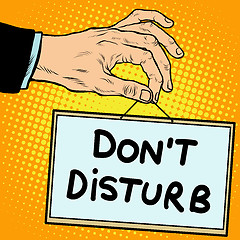 Image showing Hand sign do not disturb