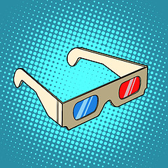 Image showing Stereo 3d glasses for cinema