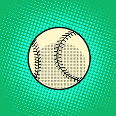 Image showing Baseball Ball pop art retro style