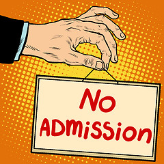 Image showing Hand sign no admission