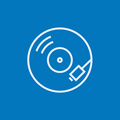 Image showing Turntable line icon.