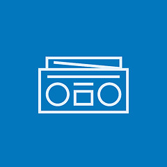 Image showing Radio cassette player line icon 