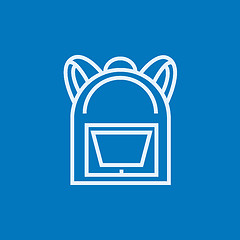 Image showing Backpack line icon.