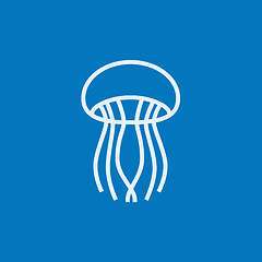 Image showing Jellyfish line icon.