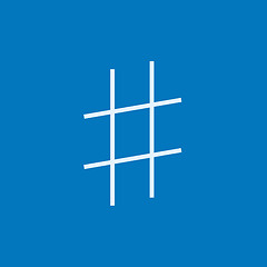 Image showing Hashtag symbol line icon.