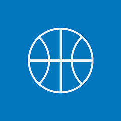 Image showing Basketball ball line icon.